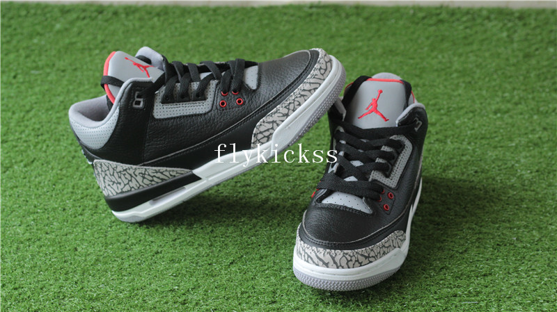 Authentic Air Jordan 3 Retro Black Cement GS